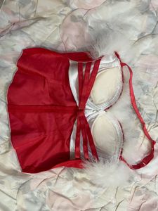 Red Furr Corset