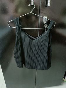 Black Ruffles Beachy Top