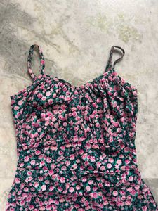 PlusS Floral Print Midi Dress
