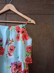 SASSAFRAS Floral Print Dress