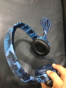 Blue Camo Headphones