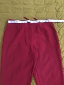 Deep Red Flared Trouser Waist 28
