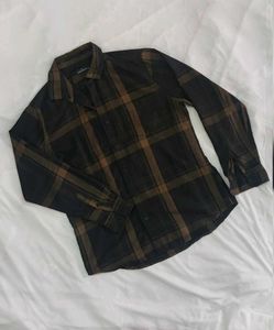 HIGHLANDER Black/Olive Checked Casual Shirt
