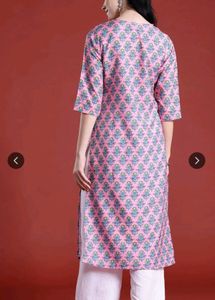 Pink Floral Print Kurti