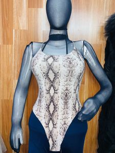 Snakeskin Print Bodysuit
