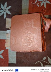 Peach Fringed Crossbody Bag