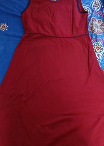 Cotton Red Kurthi