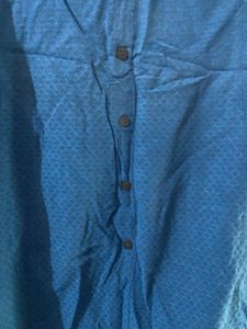 Blue Kurti with patiyala salwar