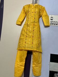 Designer Yellow Kurta Set