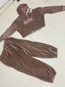 Hooded Neck Top &amp; Pyjamas Cord
