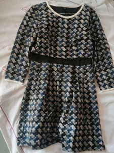 Patterned Midi Dress