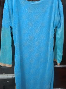 Sky Blue garara with kurti &amp; dupatta