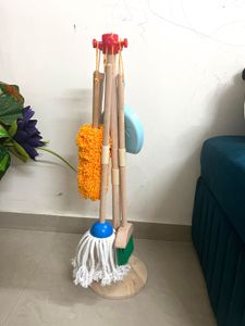 Wooden Pretend To Play House Cleaning Set