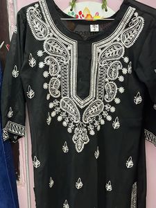 Chicken Kari Black Transparent Kurta