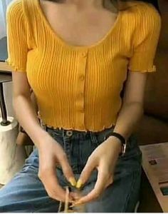 Yellow Crop Top