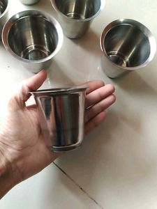 🥤Small Steel Glasses Set Of 6🥤