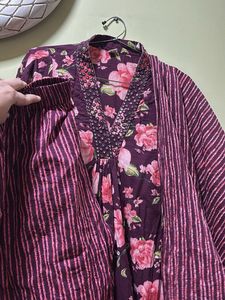 Beautiful Pure Cotton Aline Suit