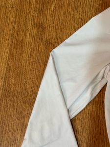 White One-Shoulder Long Sleeve Top