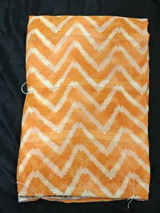 ORANGE ZIG ZAG DESIGN BRAND NEW SAREE