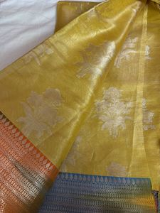 Banarasi Yellow Dress Material