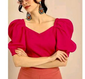 Chic Pink Puff Sleeve Top
