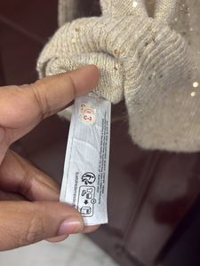 Plus size Elegant Beige Knit Sweater