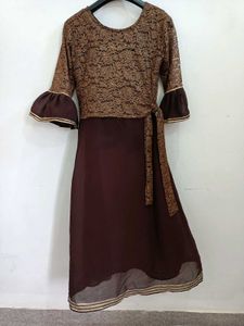 A Line Kurta With Jacket
