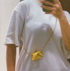 Gold Tone Necklace Bag