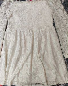 White Lace Off-Shoulder Dress