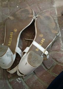 White Rhinestone Heels