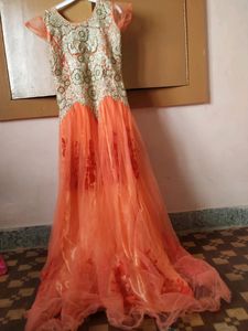 Barbie Gown With Embroidery