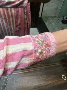 pink kurta set 3 piece