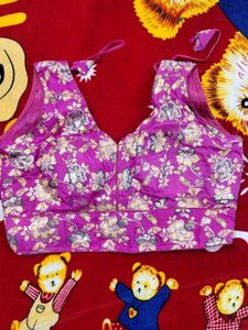 Floral Print Readymade Saree Blouse