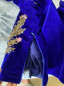 Embroidered Blue and pink lehanga