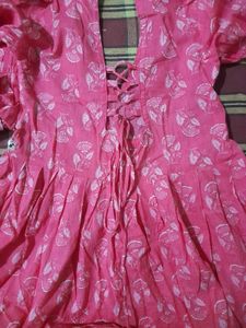 Pink Printed Kurta