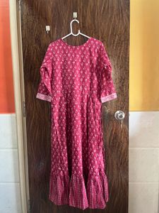 34 Bust Cotton Anarkali Kurta For Women
