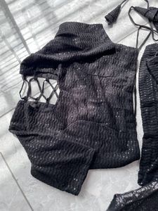 Black Sequin Jumpsuit