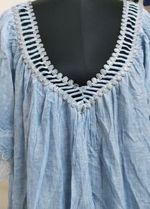 Plus Size Top Slightly Sheer