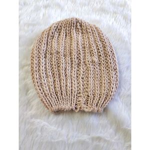 Netural Tones Knitted look crochet 🧶 Beanie
