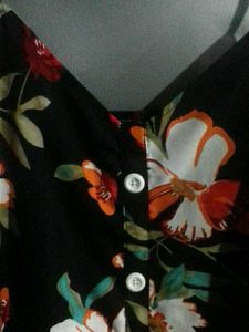 Floral Print Button-Down Dress