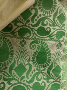 Green & Ivory Patterned Fabric