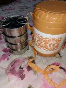 4 Kwality Thermoware Mojo, Stainless Steel Tiffi