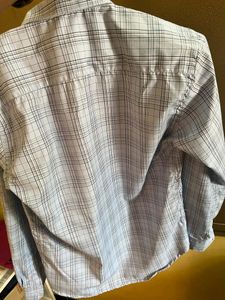 Up String Premium Blue Checks Shirt ( 4/4 Sleeves )