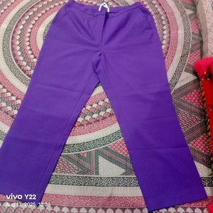 Purple Straight Leg Pants