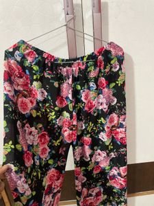 Floral Print Palazzo Pants