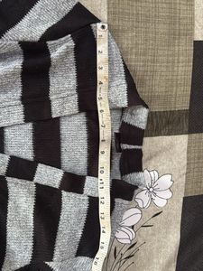 Striped Open Front Cardigan