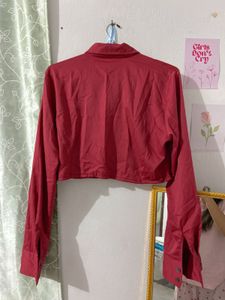 Pink Cropped Shirt