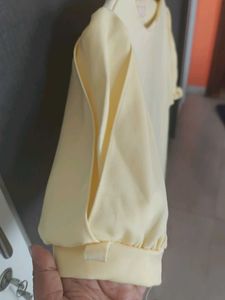 Chic Korean-Style Puff Sleeve Top – Large Size