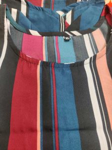 Striped A-line Kurta - XL