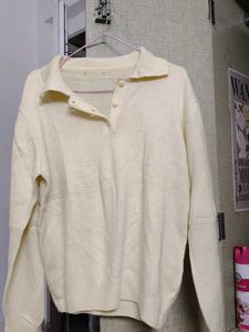 Vintage Yellow Polo Sweater